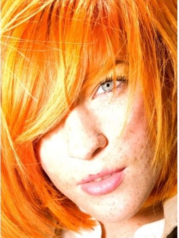 Bright copper hair Strong Ginger orange hair colour 7.4 Loreal colour By Ciscos Karma Brighton 