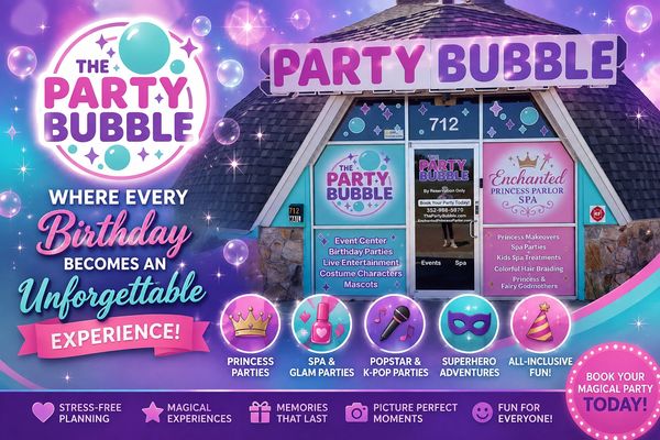 Party Bubble offers unforgettable birthday parties with princess themes, spa glam, superhero fun, and more.