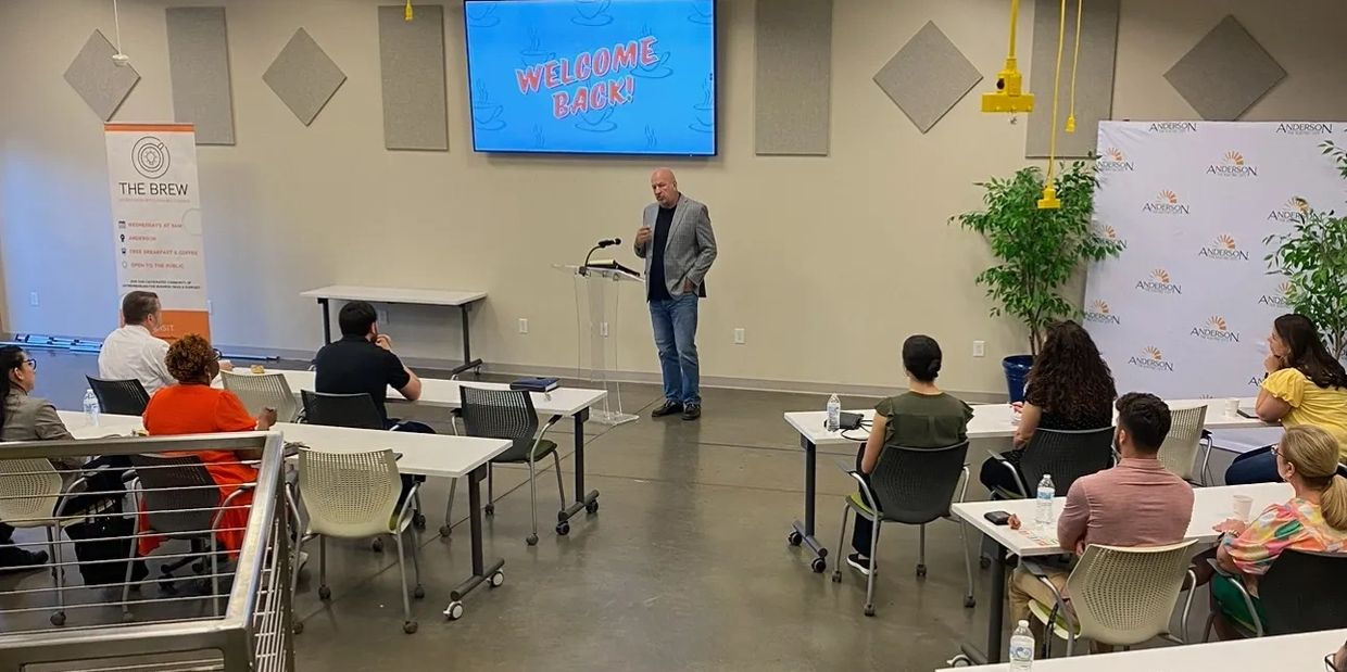 Jim is teaching a group at the City of Anderson Economic Development about improving social media pe
