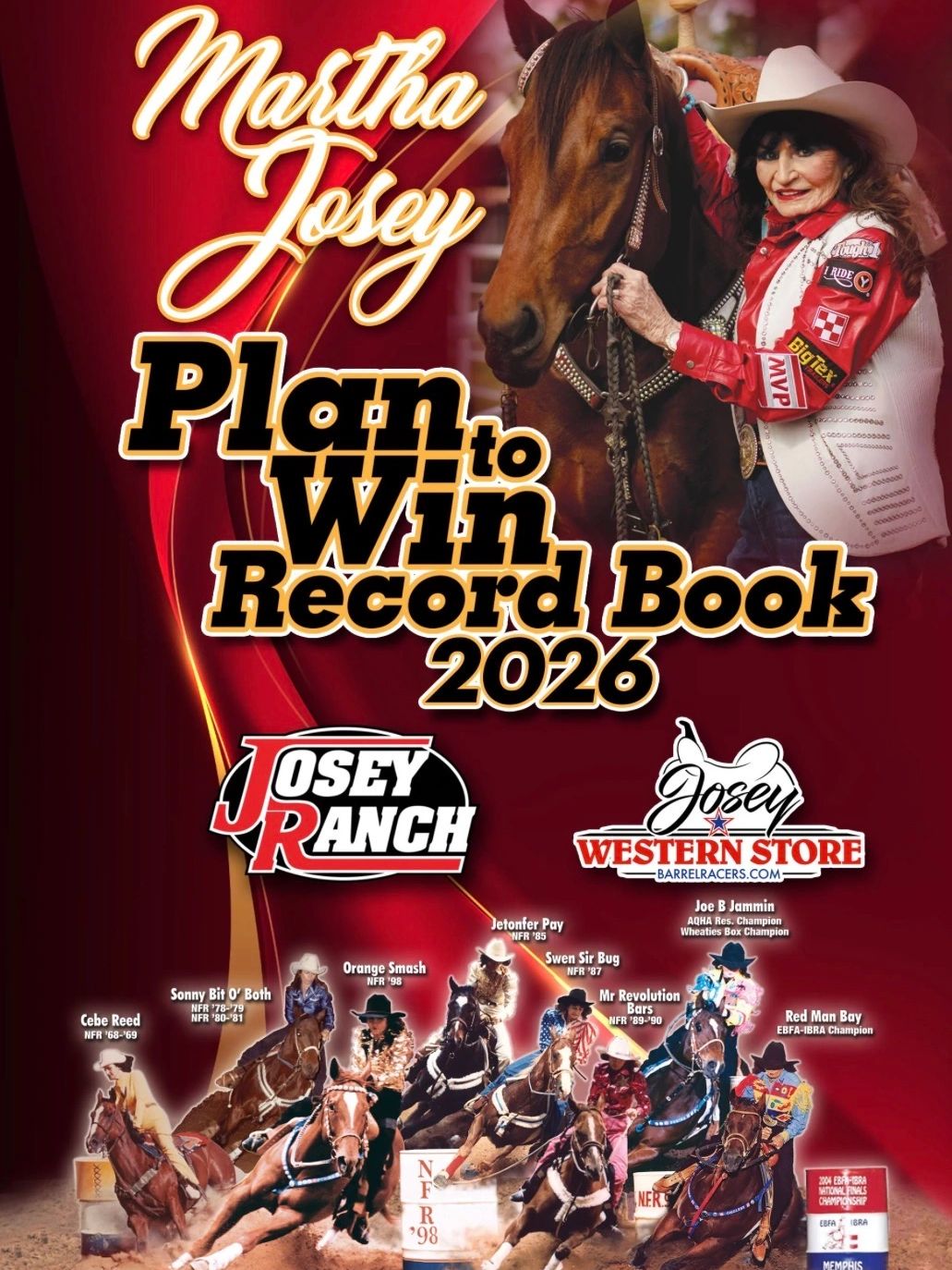 Martha Josey with horses and rodeo highlights.