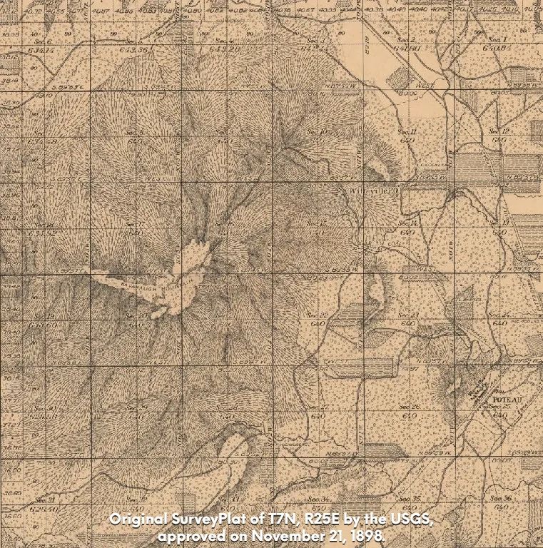 Original Survey plat of T7N R25E by USGS, Approved November 21, 1898.