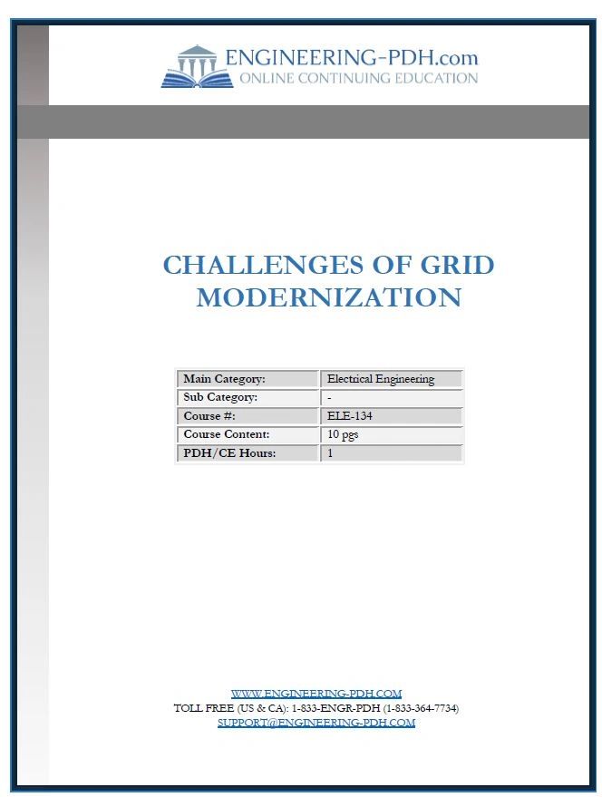 ELE-134 (1 Hrs) - Challenges of Grid Modernization