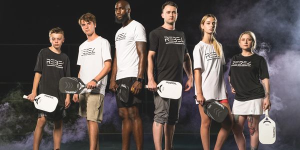 Group pickleball players