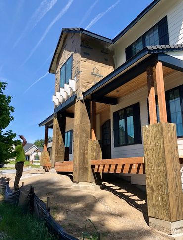 A house under construction in Salmon Creek, WA
