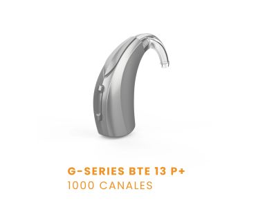 Audífono moderno G-Series BTE 13 P+ con 1000 canales.