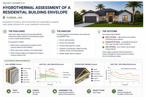Residential building envelope hygrothermal assessment in Florida using WUFI® Pro to evaluate wall an
