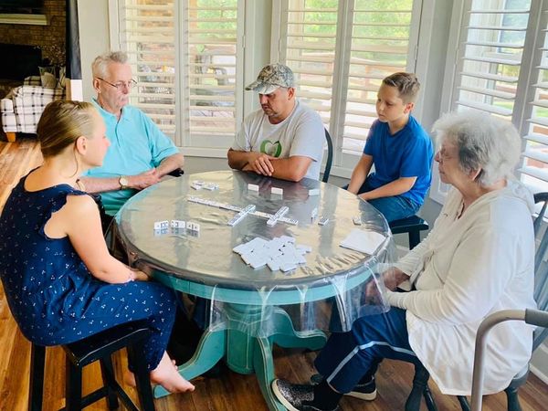 dominoes with seniors, elder gaming