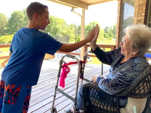 sharing smiles, touches, and love with elderly population, senior care