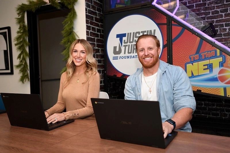 Kourtney & Justin Turner Create Winter Wonderland For Children's