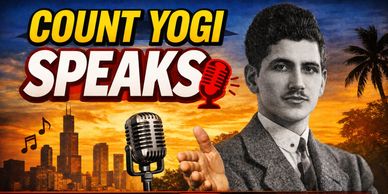 Count Yogi speaks podcast episode 8 with vintage microphone.