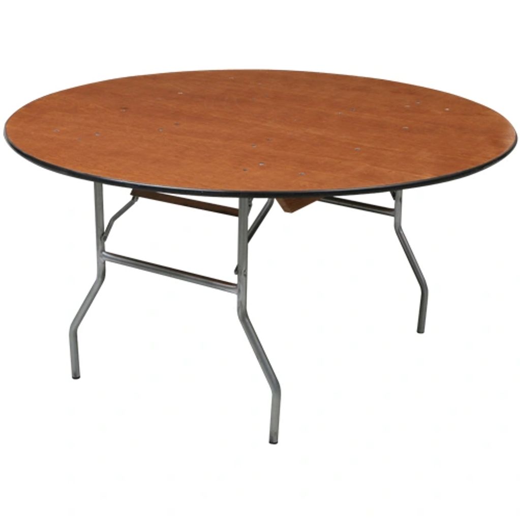5' Wooden Round Table 
                $14 ea 
{ 30" Standard Height }