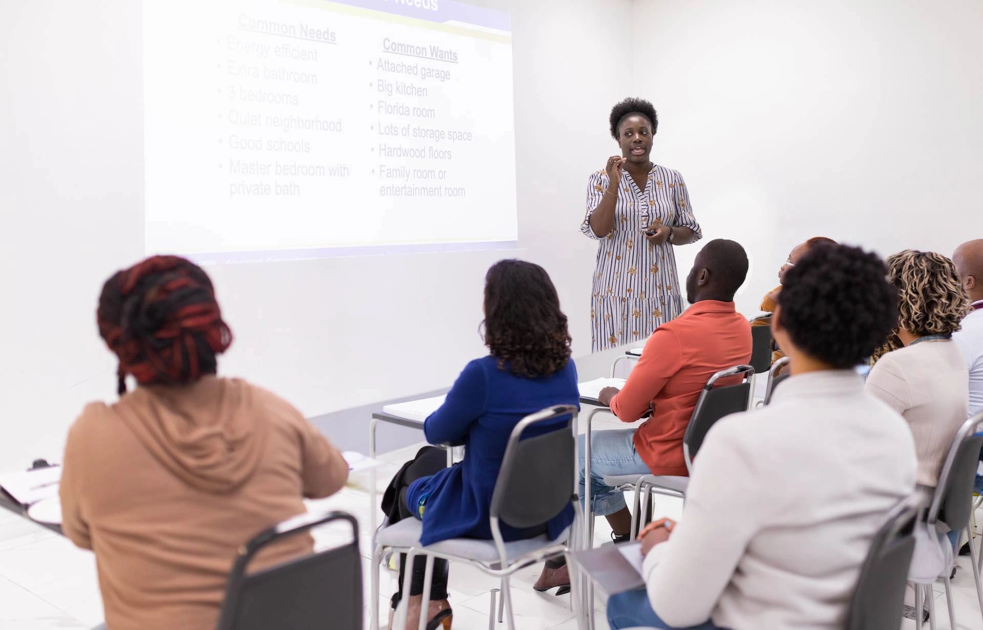 woman teaching class