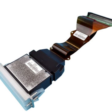 A flexible flat cable with connectors on both ends, used for electronic connections.