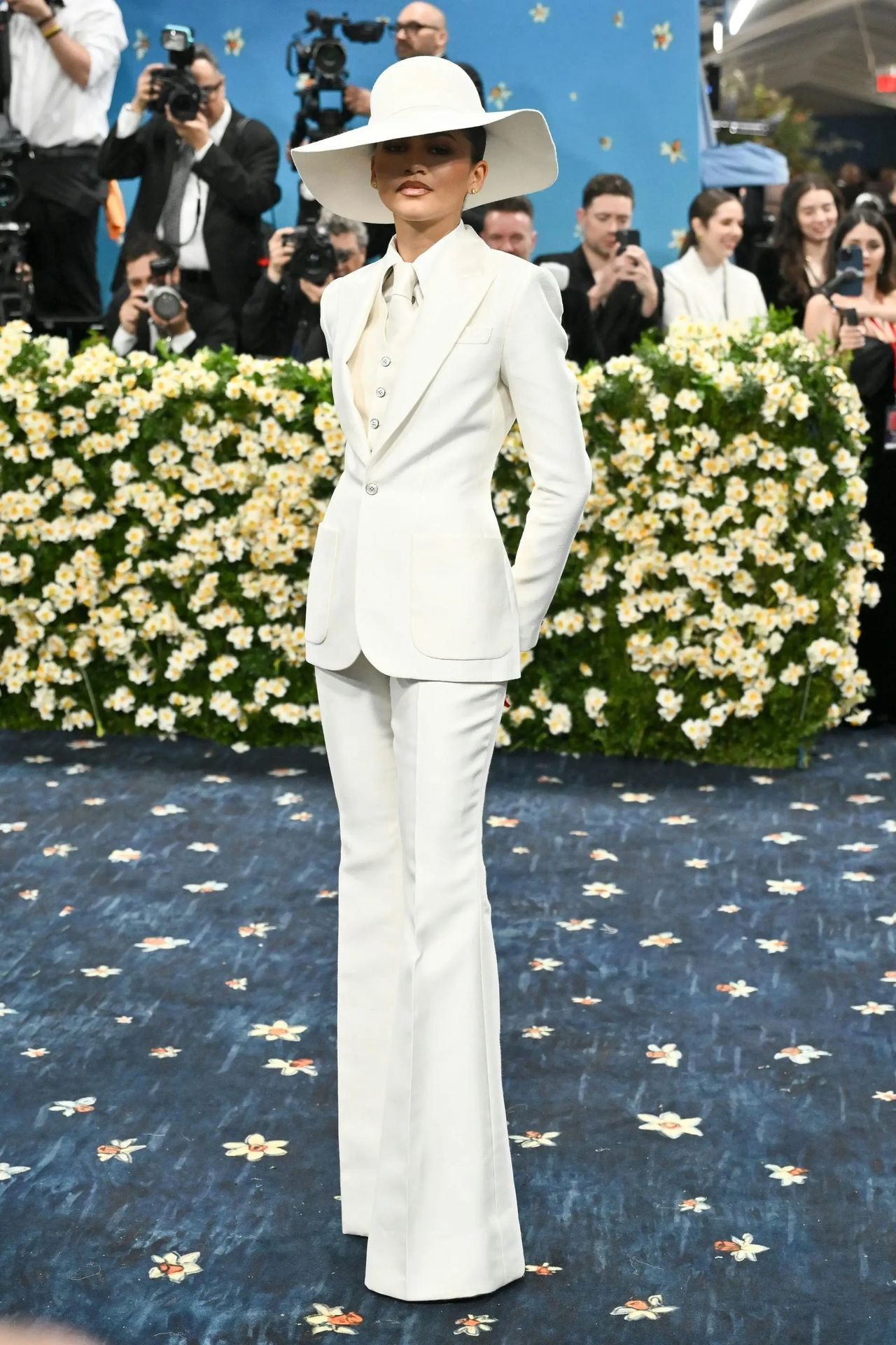 Zendaya wearing custom Louis Vuitton to the 2025 Met Gala. Getty Images.