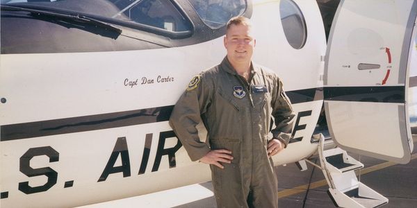 Dan Carter in the US Air Force as an Officer and Instructor Pilot. Experience
