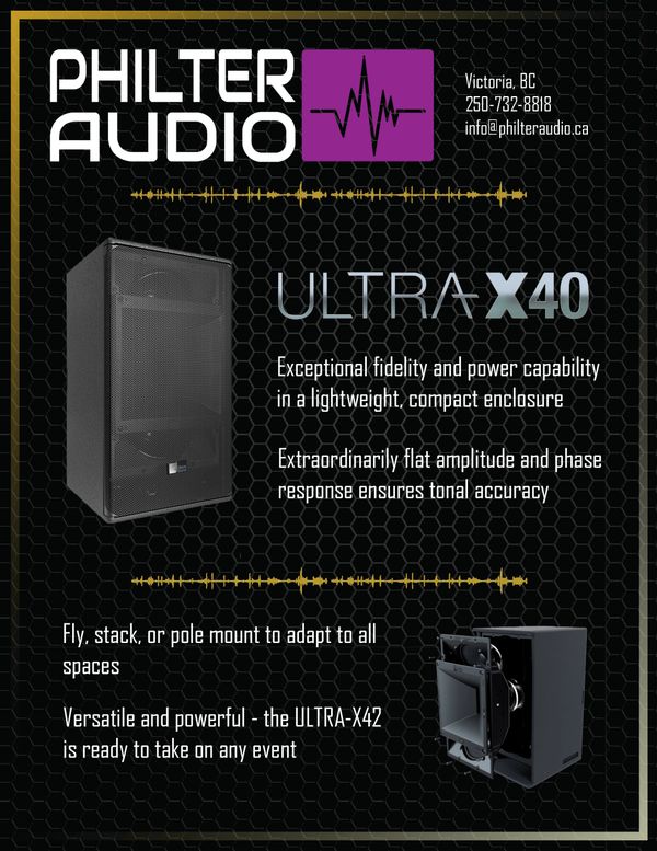 Philter Audio ULTRA X40 speaker with exceptional fidelity and versatile mounting options.