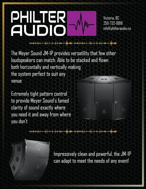 Philter Audio promotes the versatile Meyer Sound JM-1P loudspeaker for any event venue.