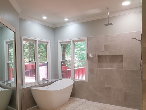 Shower & tub after