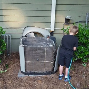 Company owner's son helping on the job