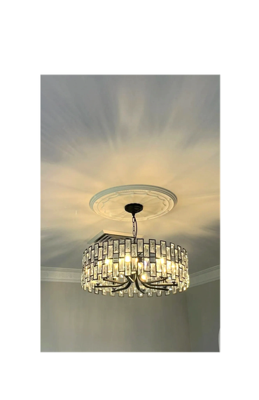 Feature chandelier lighting installation in Newcastle home by Jinkelec Electrical Services