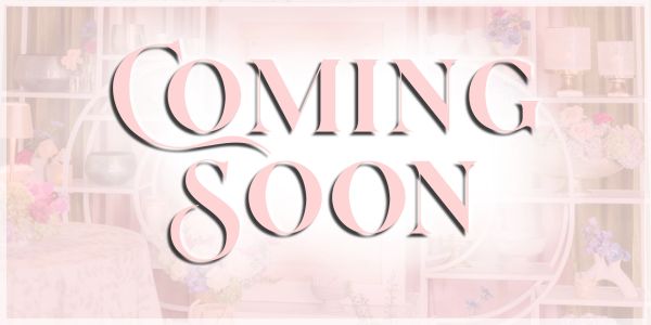 Text 'Coming Soon' with soft pink background.