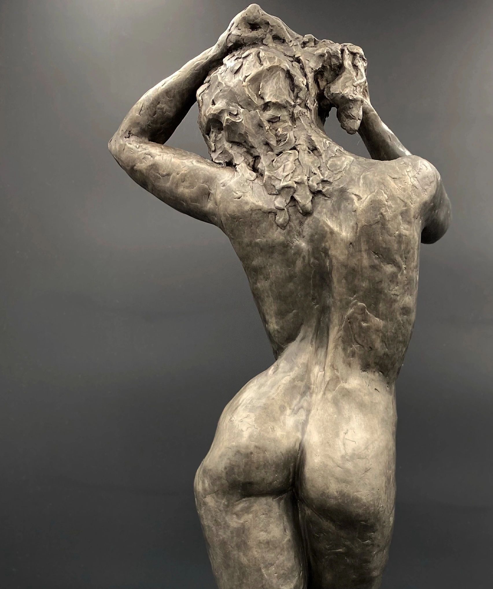 nude bronze female sculpture impressionism patina
