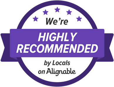 "We're Highly Recommended by Locals on Alignable" Badge