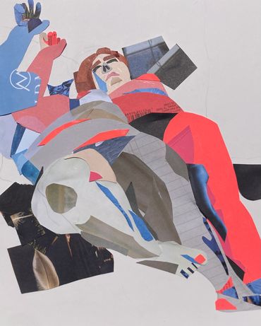 woman with knee forward, reclining