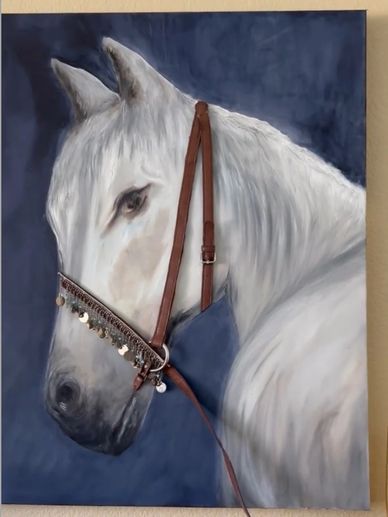 White horse painting