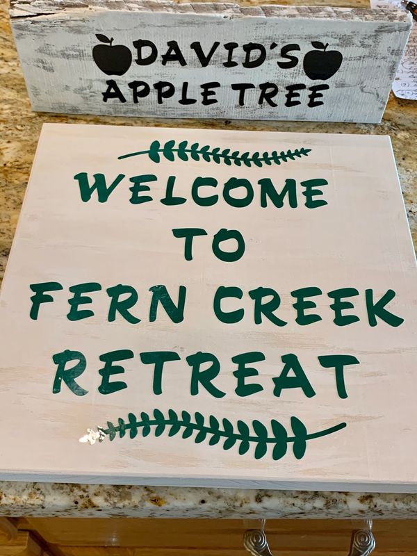 A custom wood sign- My special things.