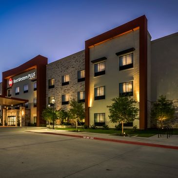 We recommend the Best Western Plus in College Station.  The hotel is new and clean and less than 10 