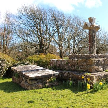 church in Bosherston, preaching cross, St Michael's and all angels 