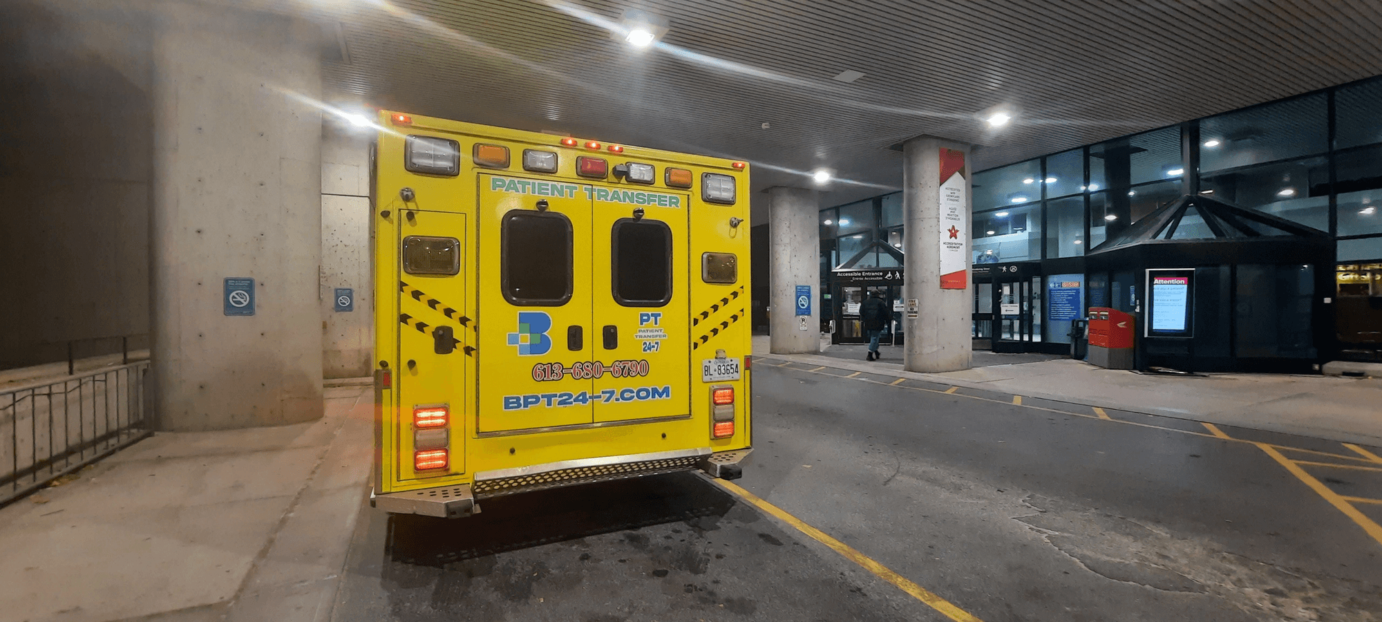 Patient transfer stretcher van at Kingston General Hospital, Ontario