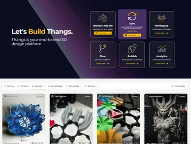 3D model website with advanced search and an interactive viewer.