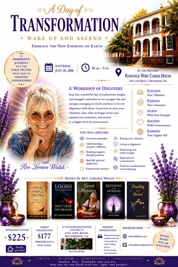 Workshop on transformation with Rev. Lorana Walsh at historic Hancock-Wirt Castle House.