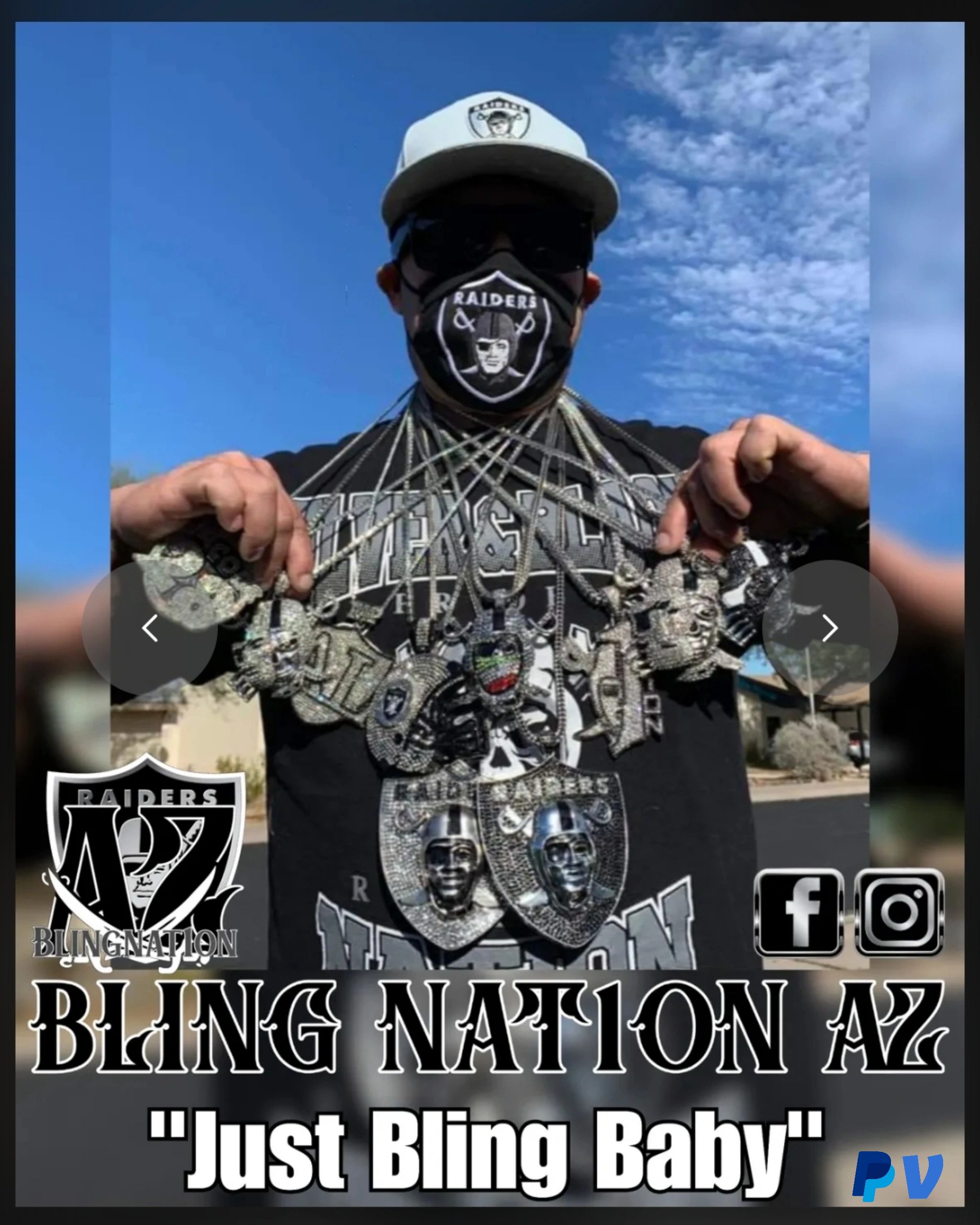 RAIDER Nation Shield Bling