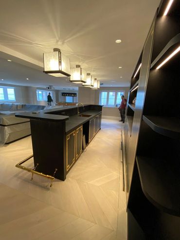 Fitting of bespoke bar area