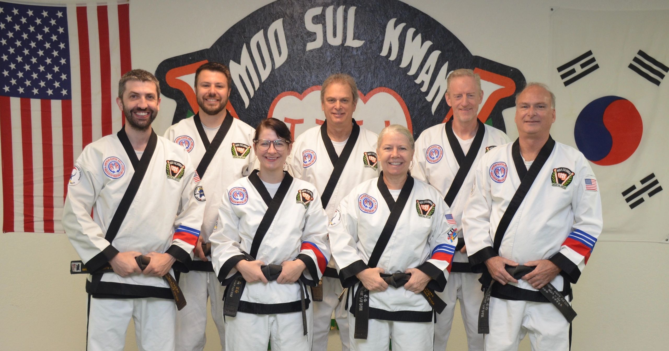 Adult Karate black belts at lakewood martial arts location