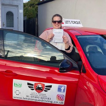 Driving lessons near me in Orpington; Valentina T passed with Let's Torque Driving School!