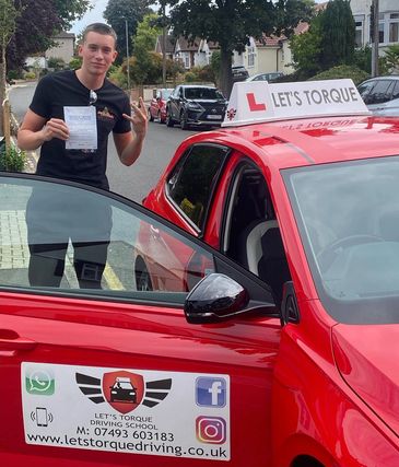 Driving lessons near me in Orpington; Harrison E passed with Let's Torque Driving School!