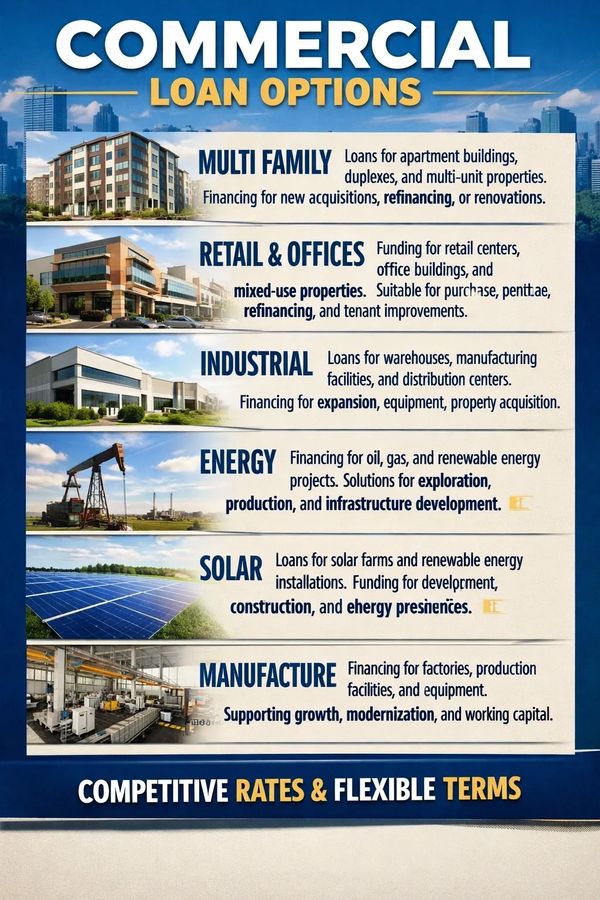 Bridge Loans
Commercial Mortgage Financing
Apartment Loans
Commercial Mortgage Refinance
Office Buil