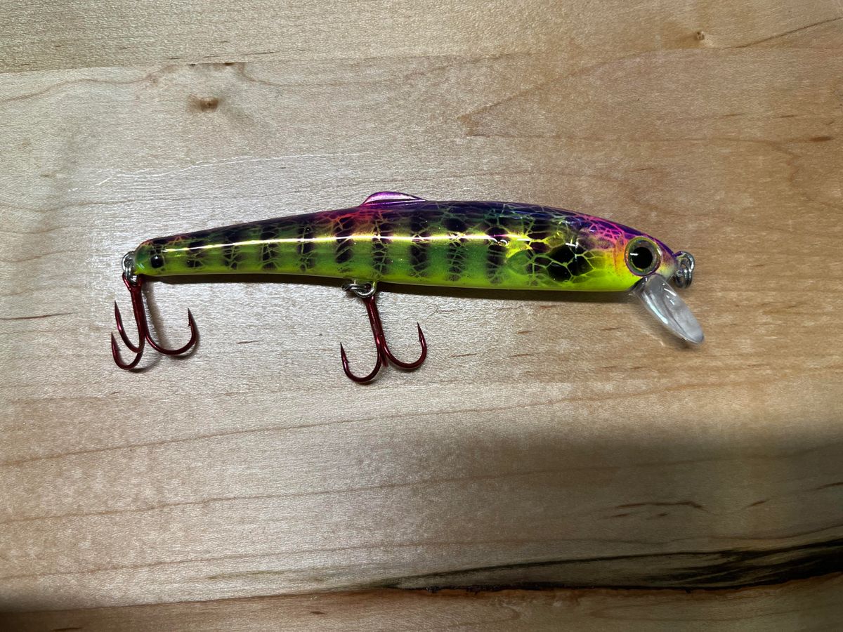 YaleyeFish Mooneye Minnow Purple Chartreuse