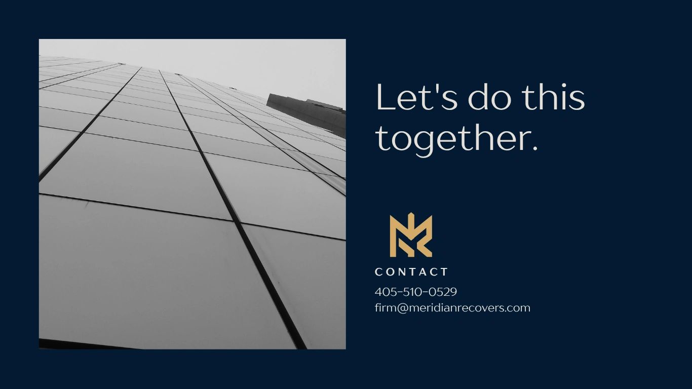 Contact us to work together with Meridian Recovers.