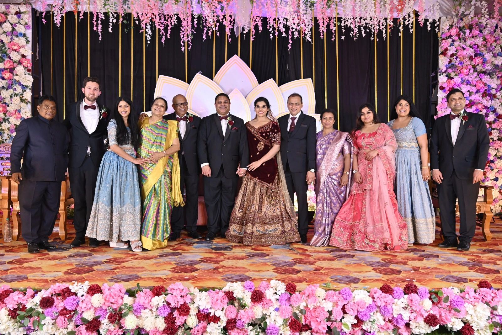 Family wedding reception of Michael and Praisey Thomas, March 27, 2025 in Itarsi, India.