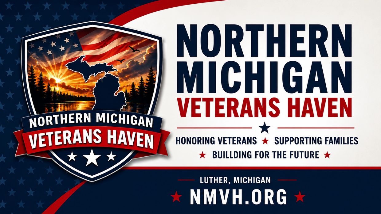 Northern Michigan Veterans Haven logo and mission statement.