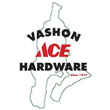Vashon Ace Hardware logo with island outline.