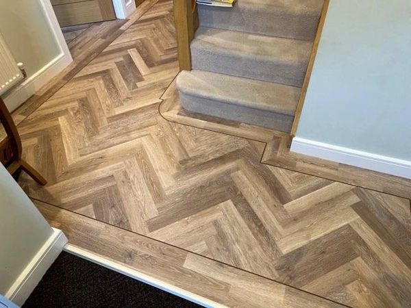 Herringbone wood flooring