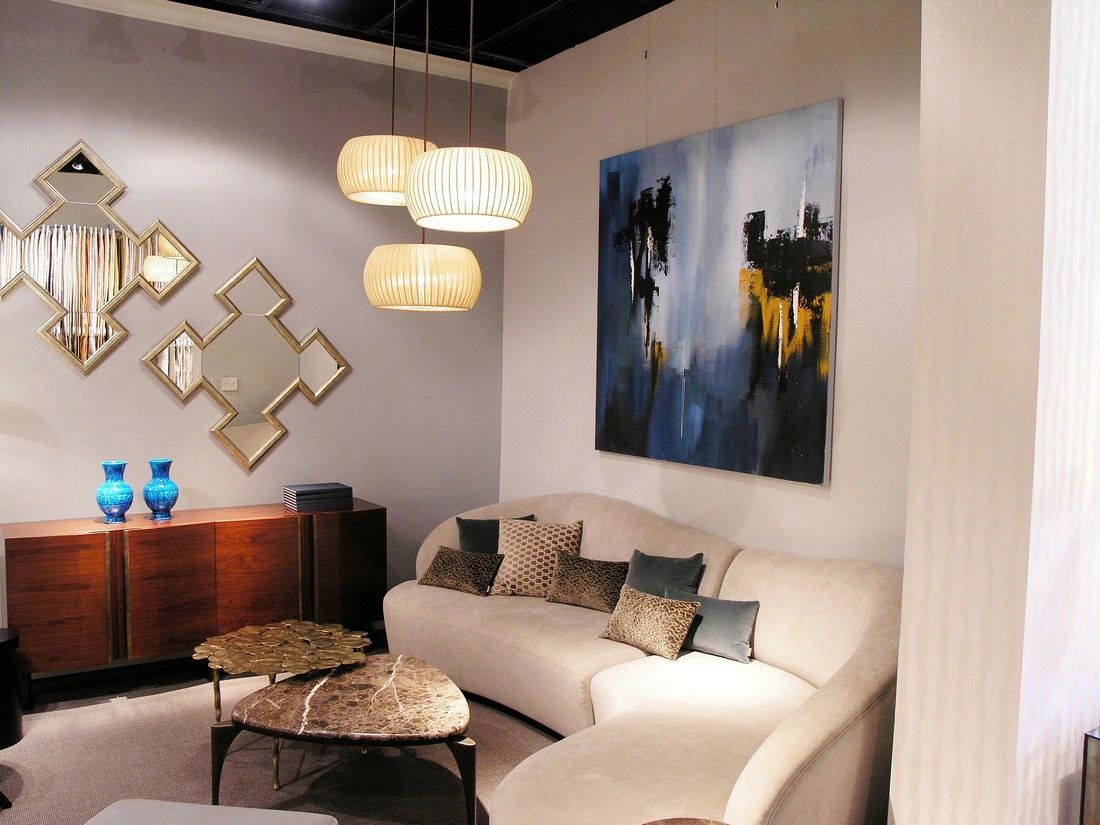 Blue Abstract Painting at J Nelson Showroom