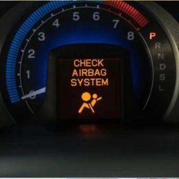 Check airbag system indication is turned on