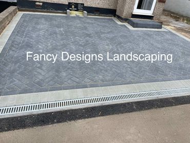 Front Driveway#Blockpaving#ACO drains#Step